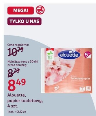 Papier toaletowy Alouette promocja w Rossmann
