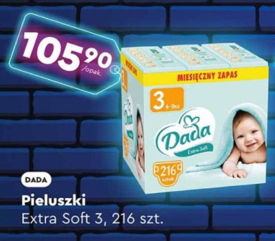 Pieluchy Dada Extra Soft 3, 216 szt. promocja w Biedronka