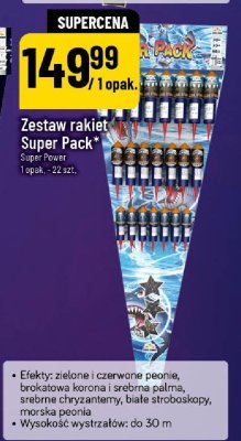 Fajerwerki Zestaw rakiet Super Pack Super Power 1 opak. - 22 szt. promocja w POLOmarket