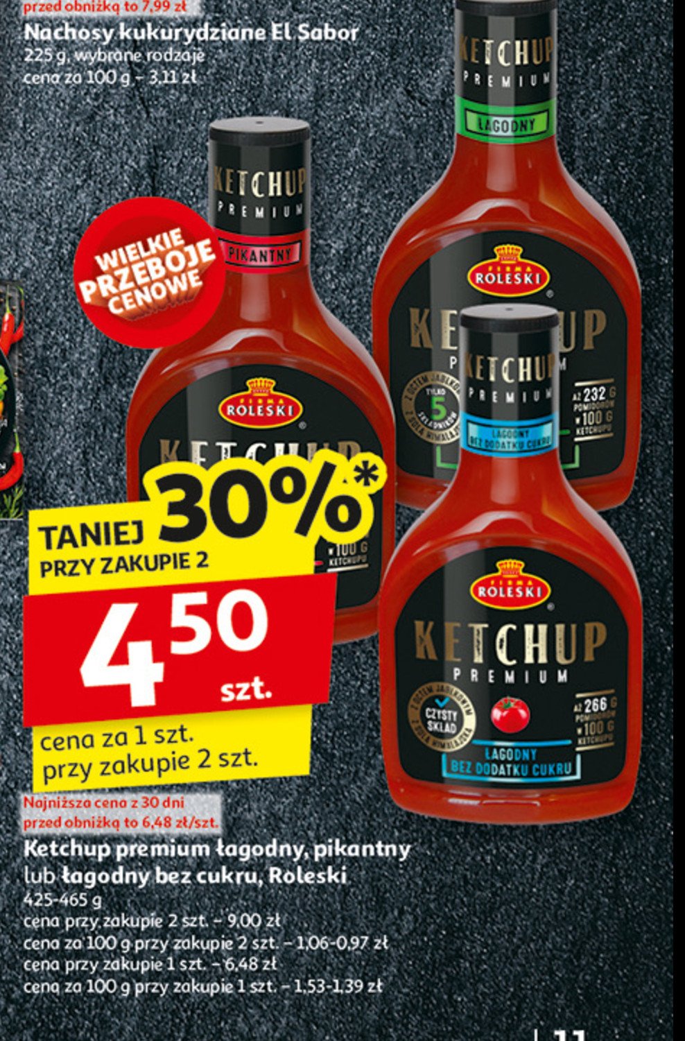 Ketchup łagodny premium Roleski promocja w Auchan