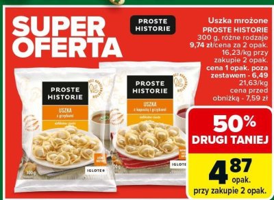 Uszka mrożone PROSTE HISTORIE różne rodzaje promocja w Carrefour