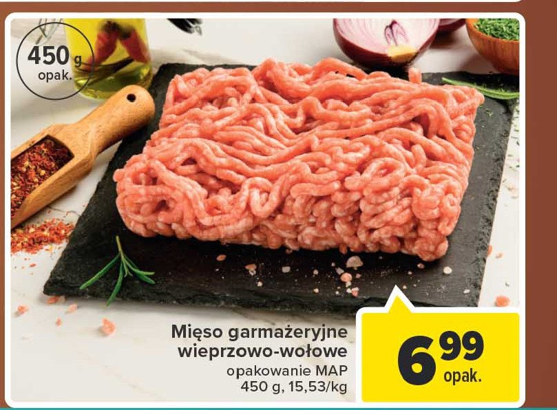 Mięso garmażeryjne wieprzowo-wołowe promocja w Dino