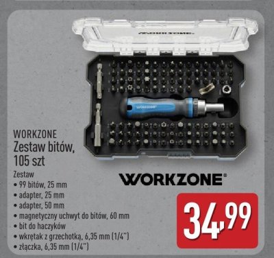 Zestaw bitów 105 szt WORKZONE promocja w Aldi
