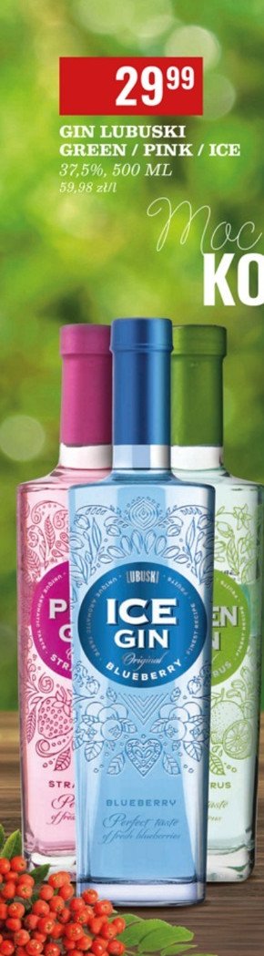 Gin Lubuski green gin citrus promocja