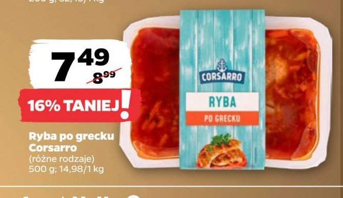 Ryba po grecku Corsarro promocja w Netto