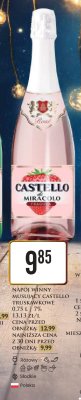 Napój winny musujący Castello truskawkowe promocja w Dino