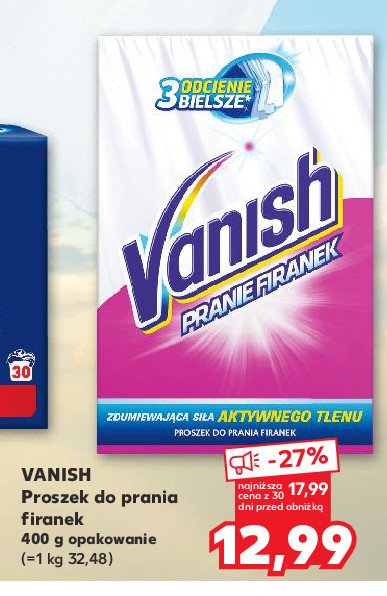 Proszek do firanek Vanish oxi action promocja