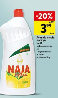 Płyn do mycia naczyń NAJA Cytryna promocja w Intermarche