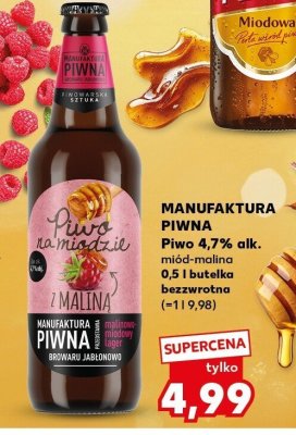 Piwo Miód-Malina 0,5l  promocja w Kaufland