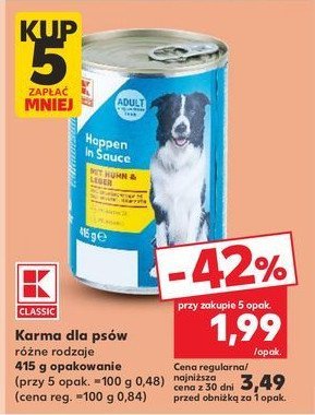Pasztet dla ps贸w z drobiem K-classic promocja