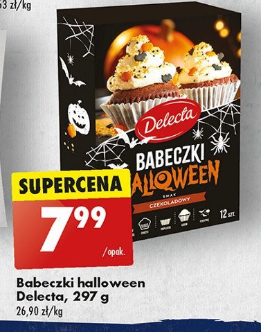 Babeczki halloween czekoladowe Delecta promocja w Biedronka