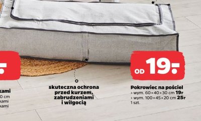 Pokrowiec na pościel 100×45×20 cm promocja w Netto