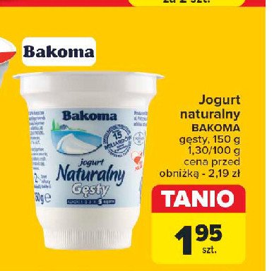 Jogurt naturalny Bakoma promocja