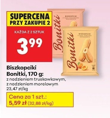 Biszkopciki z nadzieniem morelowym promocja w Biedronka