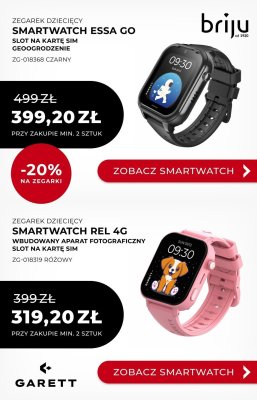 Smartwatch dziecięcy REL 4G różowy ZG-018319 promocja w Prezenty