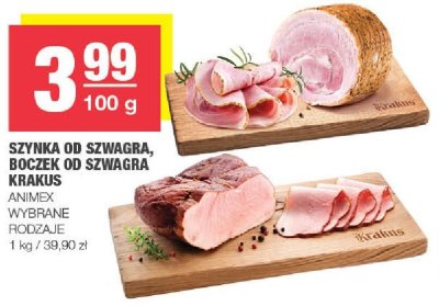 Szynka od szwagra, boczek od szwagra Krakus Animex promocja w SPAR