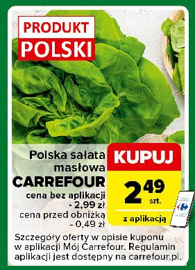 Sałata masłowa Carrefour targ świeżości promocja