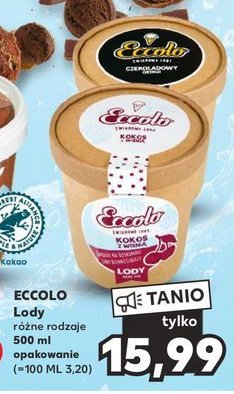 Lody kokos z wi艣ni膮 Eccolo promocja