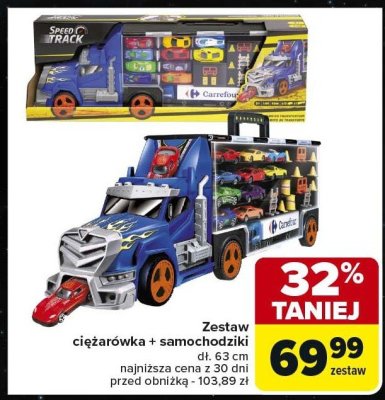 Zestaw ciężarówka + samochodziki promocja w Carrefour