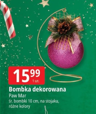 Bombka dekorowana Paw Mar promocja w Leclerc