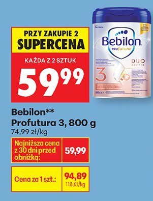 Mleko Profutura 3, 800 g promocja w Biedronka