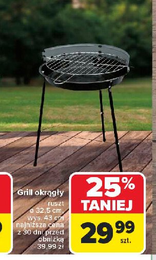 Grill okrągły promocja w Carrefour