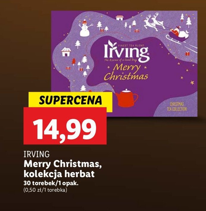 Kolekcja herbat świąteczna merry christmas Irving promocja