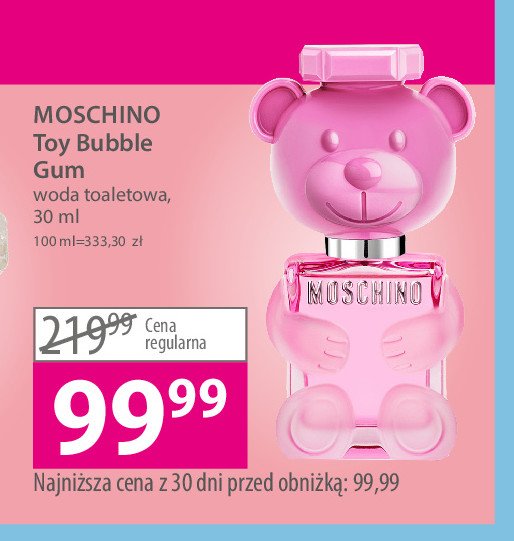 Woda toaletowa Moschino toy bubble gum promocja