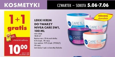 Krem do twarzy lekki łagodzący Nivea creme care promocja