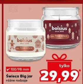 Świeca big jar 100/98 Bolsius promocja w Kaufland