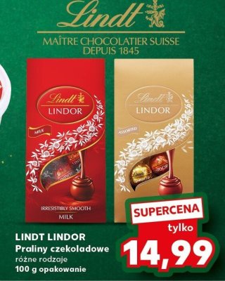 Praliny czekoladowe Lindt Lindor różne rodzaje 100 g  promocja w Kaufland
