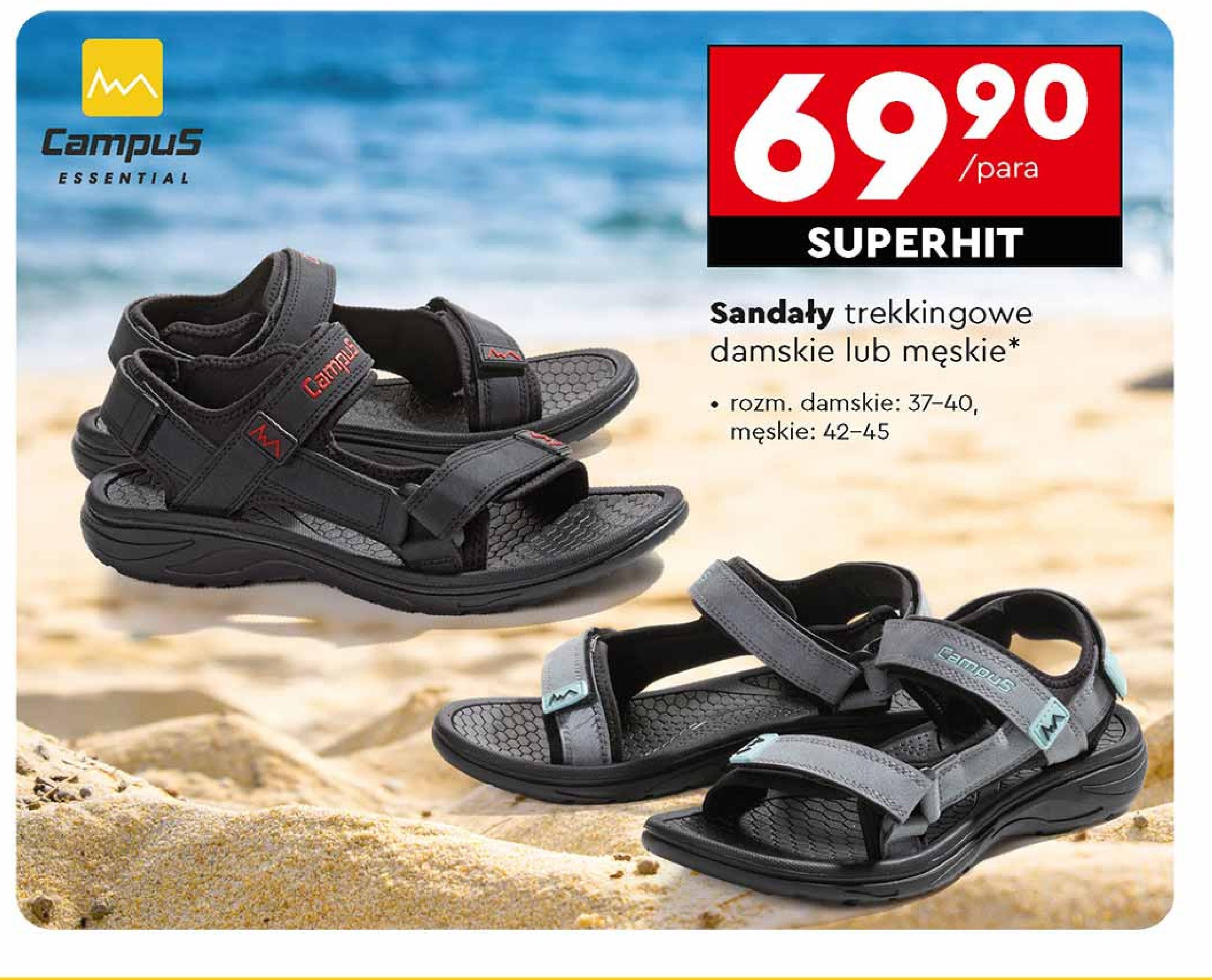 Sandały trekkingowe 42-45 CAMPUS promocja w Biedronka
