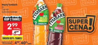 Napój Tymbark 2l wybrane rodzaje promocja w Delikatesy Centrum