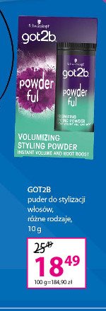 Puder do w艂os贸w Got2b new powder promocja