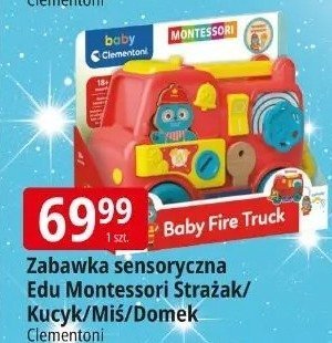 Zabawka sensoryczna Edu Montessori Strażak/Kucyk/Miś/Domek Clementoni promocja w Leclerc