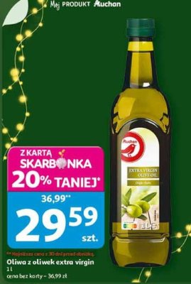 Oliwa z oliwek extra virgin Auchan promocja w Auchan