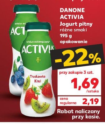 Jogurt truskawka-kiwi Danone activia promocja