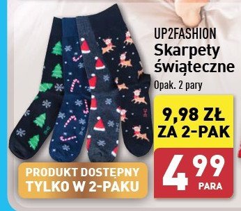 Skarpety świąteczne Up2fashion promocja w Aldi