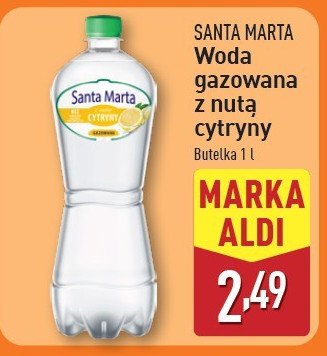 Woda cytrynowa Santa marta promocja w Aldi