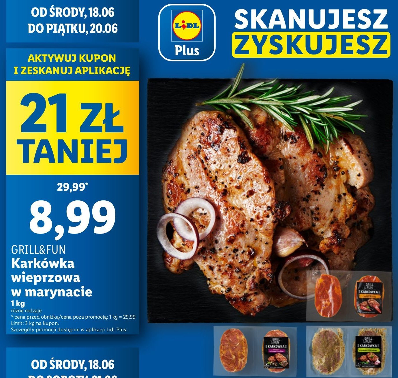 Karkówka wieprzowa w marynacie z papryki wędzonej Grill and fun promocja w Lidl