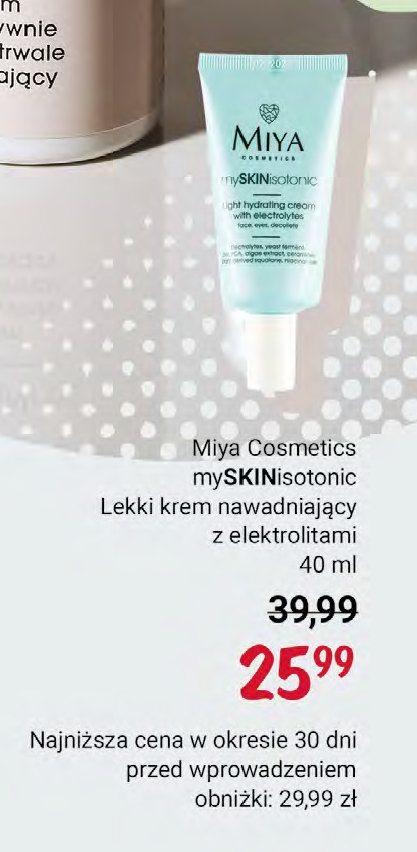 Krem do twarzy Miya my skin isotonic promocja