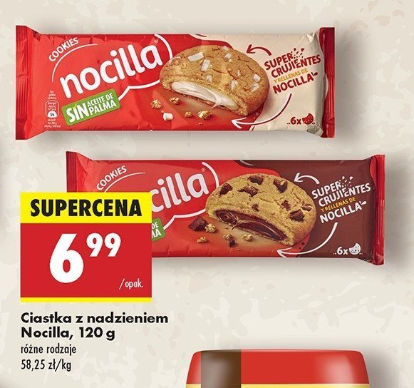Ciastka z nadzieniem czekoladowym Nocilla promocja w Biedronka