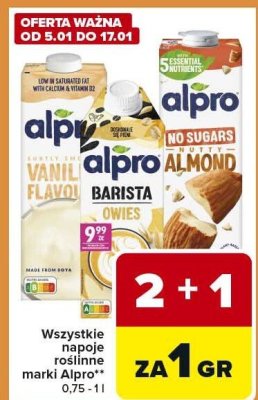 Napój roślinny Alpro 0,75-1 l promocja w Carrefour Express