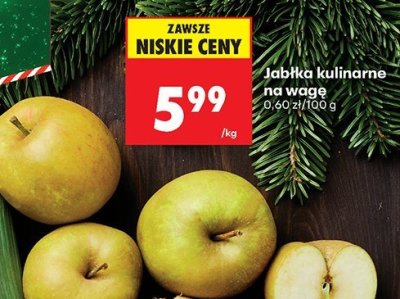 Jabłka kulinarne na wagę promocja w Biedronka