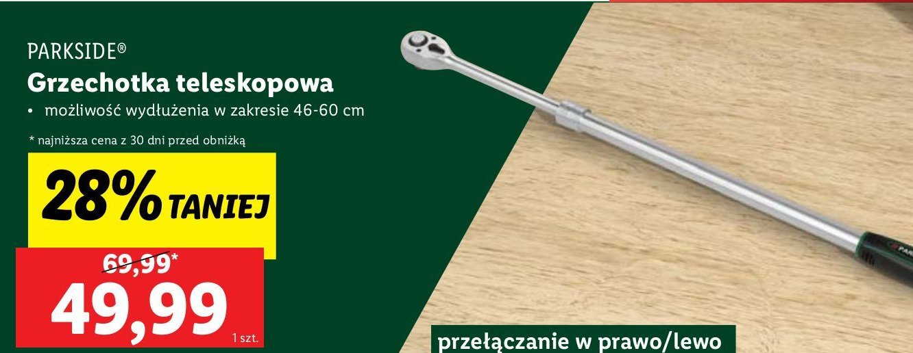 Grzechotka teleskopowa 460 x 600 mm Parkside promocja