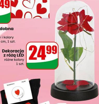 Dekoracja z różą LED różne kolory promocja w Dino