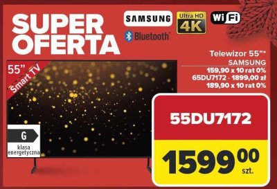 Telewizor 55" SAMSUNG 55DU7172 promocja w Carrefour