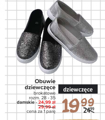 Obuwie damskie brokatowe promocja