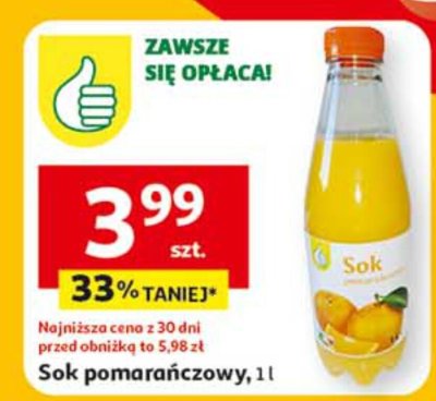Sok pomarańczowy Vital fresh promocja w Auchan