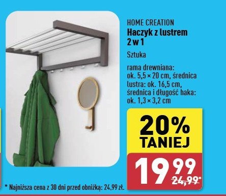 Haczyk z lustrem Home creation promocja